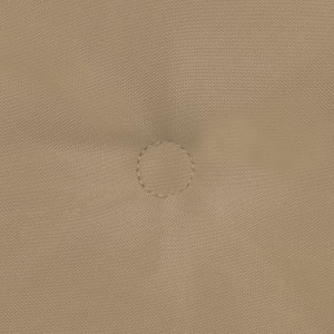 Cojín silla de jardín respaldo alto 2 uds tela beige 120x50x3cm H