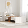 Estrutura cama c/ cabeceira sem colchão 90x190 cm branco 1