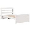 Estrutura cama c/ cabeceira sem colchão 90x190 cm branco 3