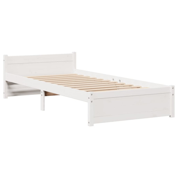Estrutura cama c/ cabeceira sem colchão 90x190 cm branco M 5