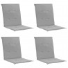 Almofadões lombares p/ cadeiras de jardim 4pcs oxford cinza 1