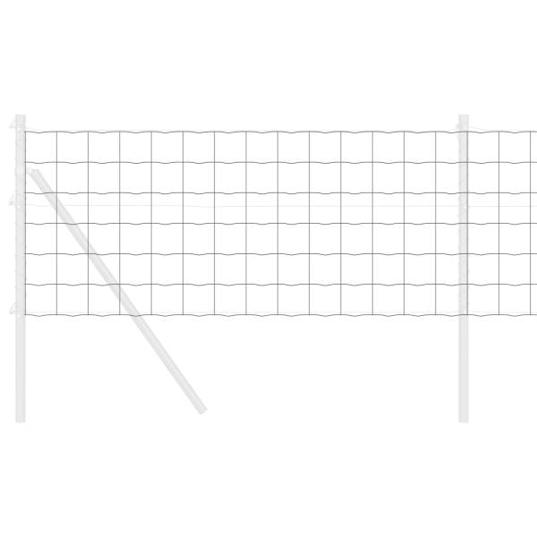 Valla Europea Gris 0.4x25 m de Acero M 3