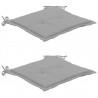 Almofadões p/ cadeiras de jardim 2 pcs tecido oxford cinza 1