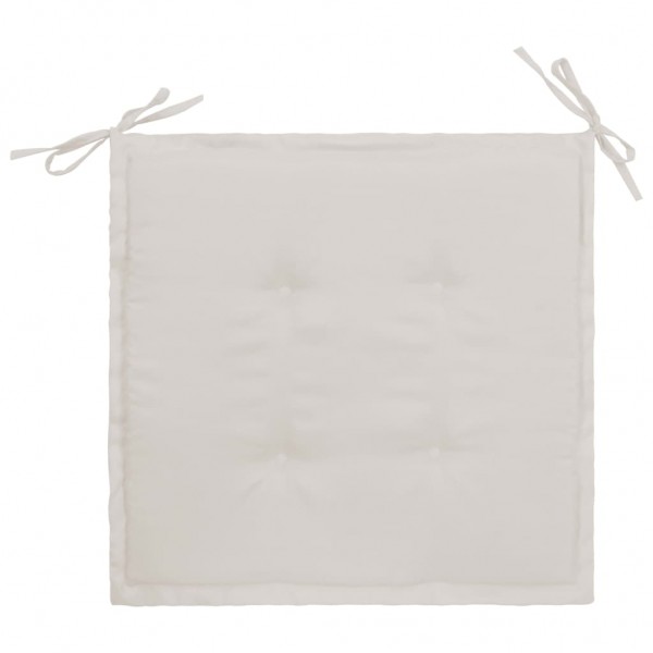 Cojines de silla de jardín 2 uds tela Oxford crema 50x50x3 cm M 5