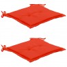 Almofadões p/ cadeiras de jardim 2 pcs tecido oxford vermelho 1