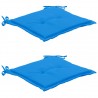 Cojines de silla de jardín 2 uds tela Oxford azul 50x50x3 cm 1