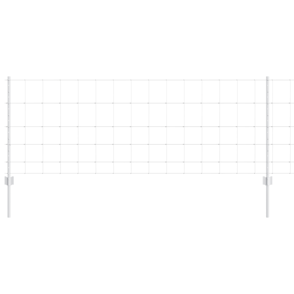 Postes de Cerca  11 pcs U-Channel 80 cm Acero Galvanizado. Cerca de Campo  0.8x25 m Acero Galvanizado M 2
