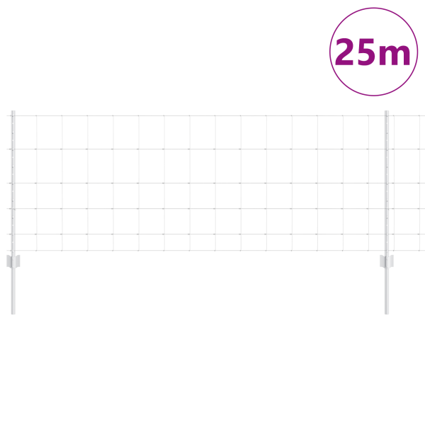 Postes de Cerca  11 pcs U-Channel 80 cm Acero Galvanizado. Cerca de Campo  0.8x25 m Acero Galvanizado M 3
