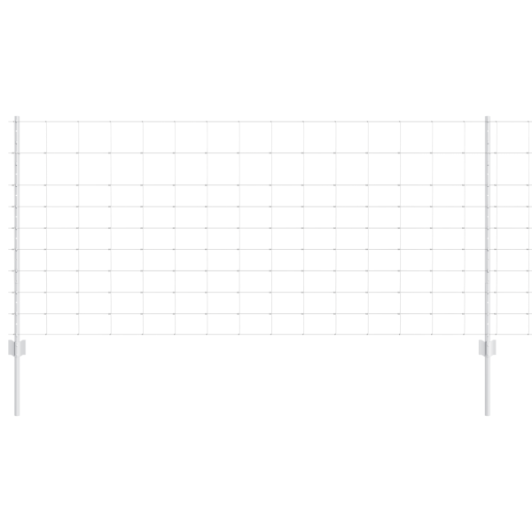 Postes de Cerca  22 pcs U-Channel 100 cm Acero Galvanizado. Cerca de Campo  1x25 m Acero Galvanizado M 2