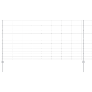 Postes de Cerca 22 pcs U-Channel 120 cm Acero Galvanizado.  Cerca de Campo 1.2x25 m Acero Galvanizado H