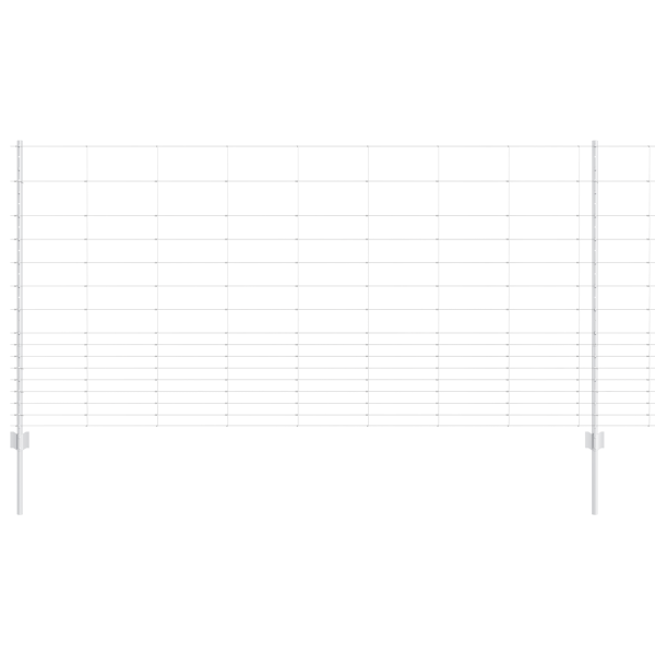 Postes de Cerca  22 pcs U-Channel 120 cm Aço Galvanizado M 2