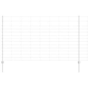 Postes de Cerca  22 pcs U-Channel 140 cm Acero Galvanizado. Cerca de Campo  1.4x25 m Acero Galvanizado H