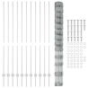 Postes de Cerca  22 pcs U-Canal 150 cm Aço Galvanizado 4
