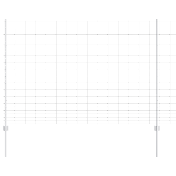 Postes de Cerca  22 pcs U-Channel 150 cm Acero Galvanizado. Cerca de Campo  1.5x25 m Acero Galvanizado M 2