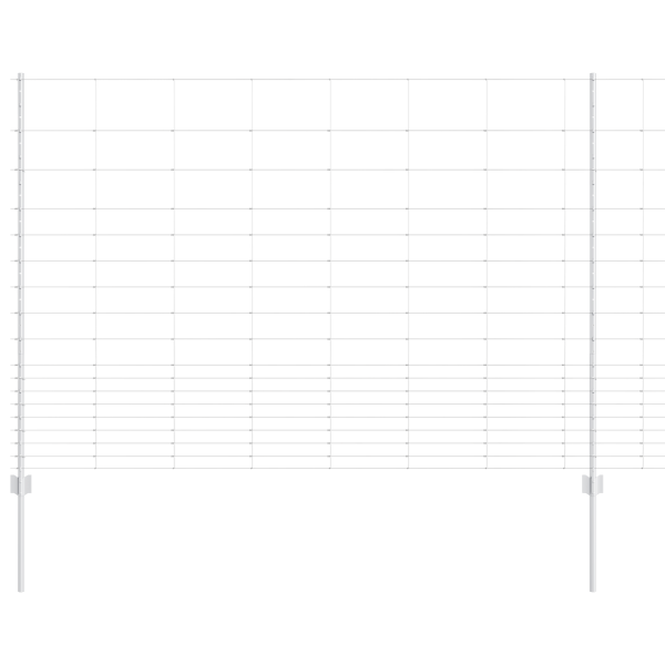 Postes de Cerca  22 pcs U-Channel 150 cm Aço Galvanizado M 2