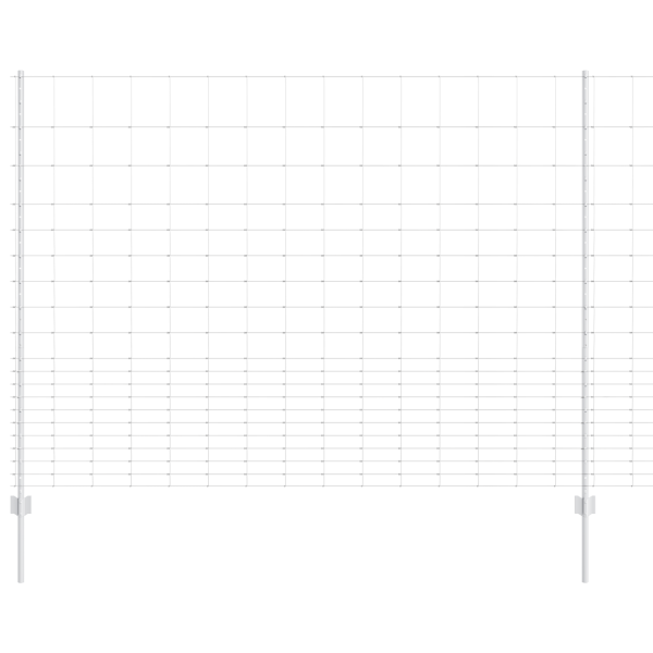 Postes de Cerca  22 pcs U-Channel 160 cm Acero Galvanizado. Cerca de Campo  1.6x25 m Acero Galvanizado M 2