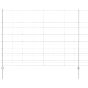 Postes para Cerca 22 pcs Canal U 160 cm Acero Galvanizado.  Cerca de Campo 1.6x25 m Acero Galvanizado H