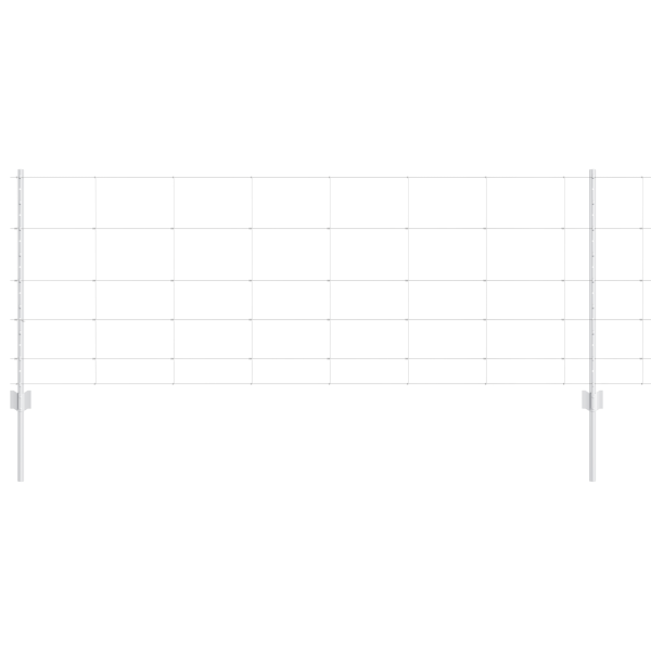 Postes de Cerco  11 pcs U-Channel 80 cm Acero Galvanizado. Cerco de Campo  0.8x50 m Acero Galvanizado M 2