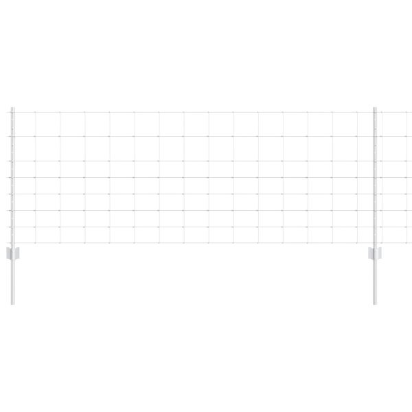 Postes de Cerca  11 pcs U-Channel 80 cm Aço Galvanizado M 2