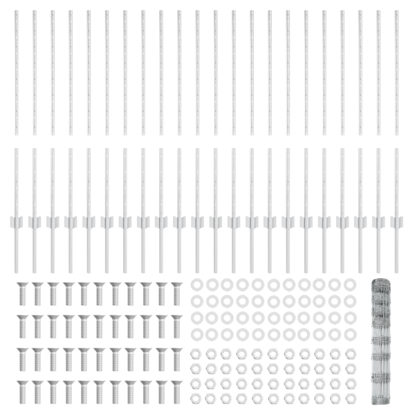 Posts de Cerca  22 pcs U-Channel 100 cm Aço Galvanizado M 4