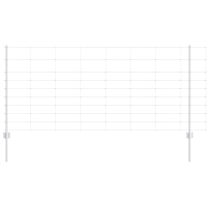 Postes de Cerca 22 pcs U-Channel 100 cm Acero Galvanizado.  Cerca de Campo 1x50 m Acero Galvanizado H