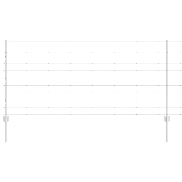 Postes de Cerca 22 pcs U-Channel 100 cm Acero Galvanizado.  Cerca de Campo 1x50 m Acero Galvanizado M 2