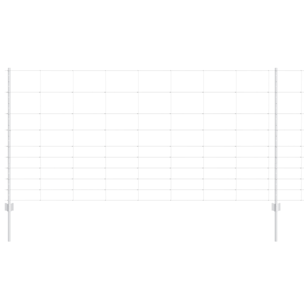 Postes de Cerca  22 pcs U-Channel 120 cm Acero Galvanizado. Cerca de Campo  1.2x50 m Acero Galvanizado M 2