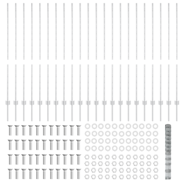 Publicaciones de Valla  22 pcs U-Channel 140 cm Acero Galvanizado. Cerca de Campo  1.4x50 m Acero Galvanizado M 4