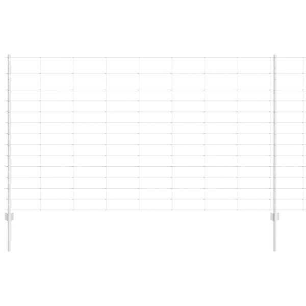 22 pcs Postes de Cerca U-Channel 140 cm Aço Galvanizado M 2