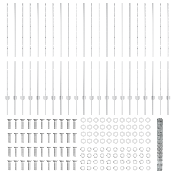 22 pcs Postes de Cerca U-Channel 140 cm Aço Galvanizado M 4