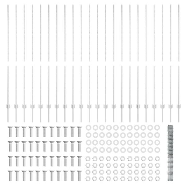 Publicaciones de cerca  22 pcs U-Channel 150 cm Acero Galvanizado. Cerca de Campo  1.5x50 m Acero Galvanizado M 4