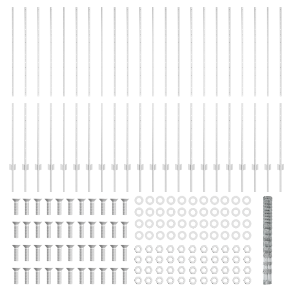 Postes de Cerca  22 pcs U-Channel 150 cm Aço Galvanizado M 4