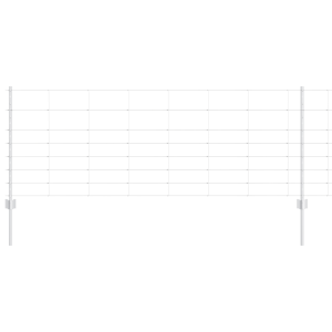 Postes de Cerca  11 pcs Canal U 80 cm Aço Galvanizado H