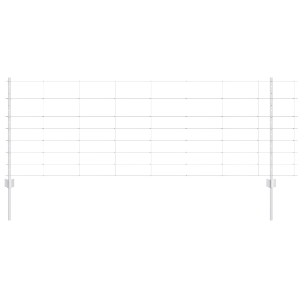 Postes de Cerca  11 pcs U-Channel 80 cm de Acero Galvanizado. Cerca de Campo  0.8x100 m de Acero Galvanizado M 2