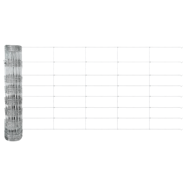 Postes de Cerca  11 pcs U-Channel 80 cm de Acero Galvanizado. Cerca de Campo  0.8x100 m de Acero Galvanizado M 5