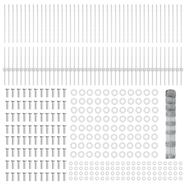 Publicaciones de Valla  22 pcs U-Channel 100 cm Acero Galvanizado. Valla de Campo  1x100 m Acero Galvanizado M 4