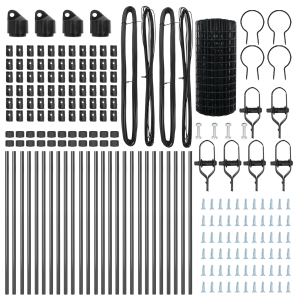 Cerca Euro de con 13 postes 0.6x50 m Acero galvanizado gris M 5