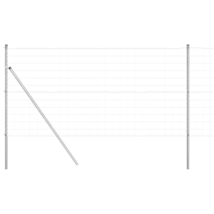 Valla Euro con 7 Postes 1x10 m Acero Galvanizado H