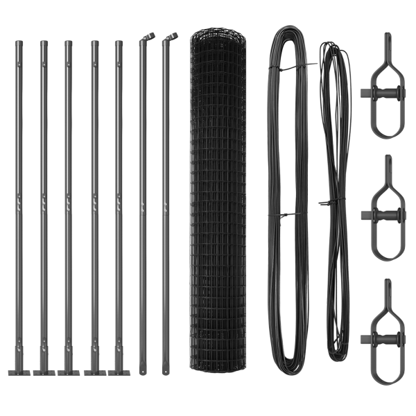 Cerca Euro de con 7 Postes Flange 1.5x10 m de Acero Galvanizado M 4