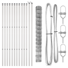 Cerca de Campo  1.4x25 m de Acero Galvanizado. Postes de Cerca  13 pcs Ø32 mm 190 cm de Acero Galvanizado 4