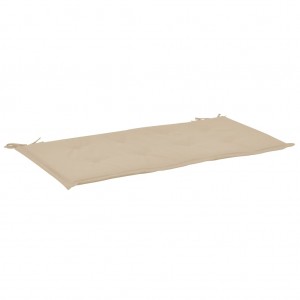 Cojín de banco de jardín tela Oxford beige 120x50x3 cm H