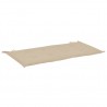 Cojín de banco de jardín tela Oxford beige 120x50x3 cm 2