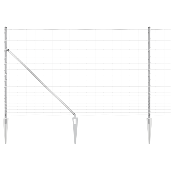 Cerca de Campo 1.5x25 m em Aço Galvanizado M 2