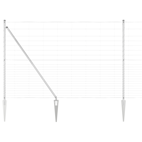 Cerca de Campo 1.6x25 m Aço Galvanizado M 2