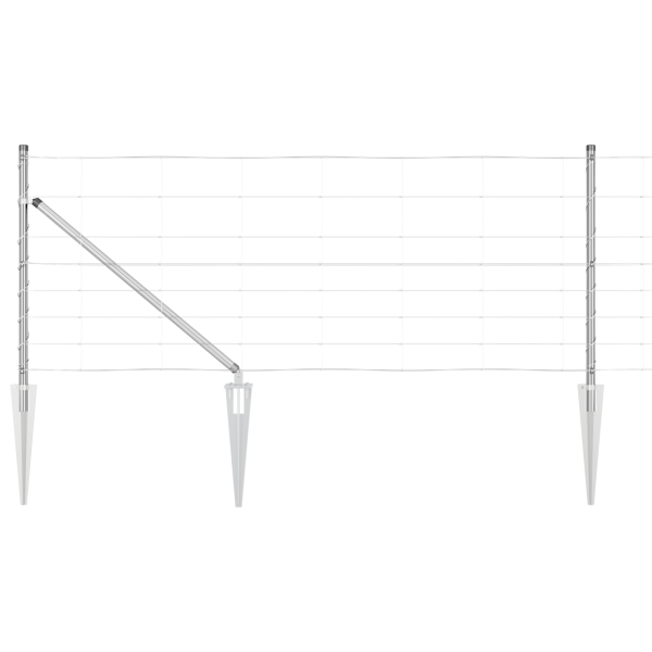 Cerca de Campo 0.8 x 50 m em Aço Galvanizado M 2