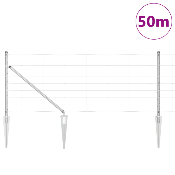 Cerca de Campo 0.8 x 50 m em Aço Galvanizado M 3