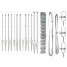 Cerca de Campo 1.2x50 m Acero Galvanizado.  Postes de Cerca con Espiga 13 pcs Ø32 mm 140 cm Acero Galvanizado 4