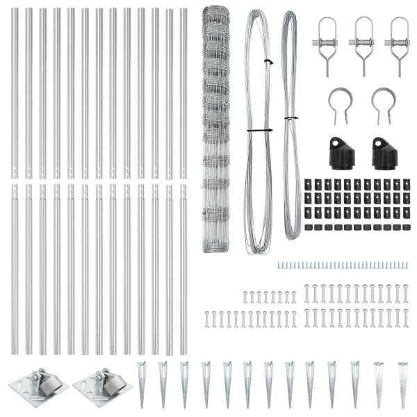 Cerca de Campo 1.4x50 m em Aço Galvanizado M 5