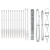 Cerca de Campo  1.4x50 m de Acero Galvanizado. Postes de Cerca  con Pica 13 pcs Ø32 mm 160 cm de Acero Galvanizado 4
