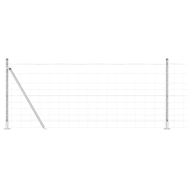 Cerca de Campo 1x25 m de Aço Galvanizado M 2